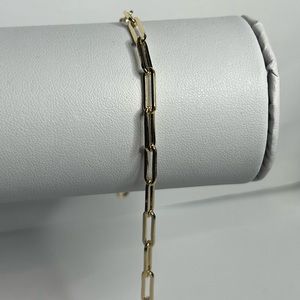 14k gold filled paperclip bracelet